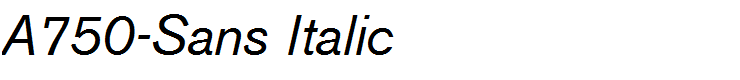 A750-Sans Italic