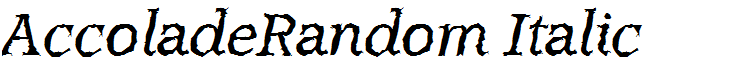 AccoladeRandom Italic