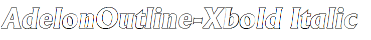 AdelonOutline-Xbold Italic