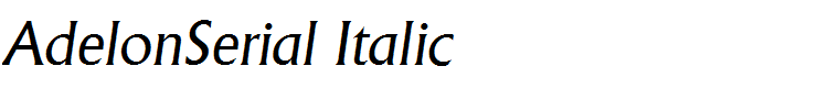 AdelonSerial Italic