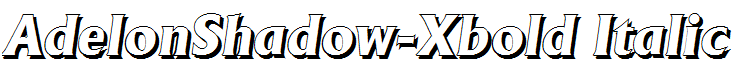 AdelonShadow-Xbold Italic