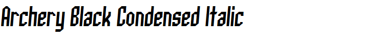 Archery Black Condensed Italic