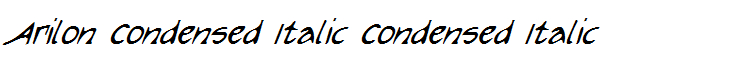 Arilon Condensed Italic Condensed Italic