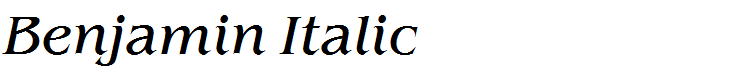 Benjamin Italic