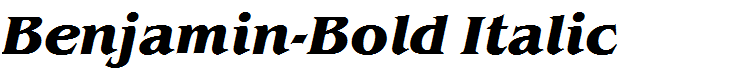 Benjamin-Bold Italic