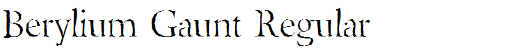 Berylium Gaunt Regular