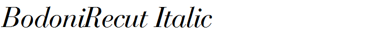 BodoniRecut Italic