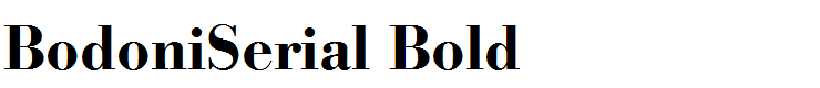 BodoniSerial Bold