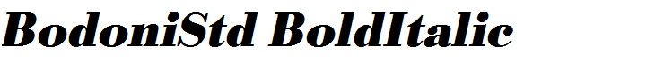BodoniStd BoldItalic