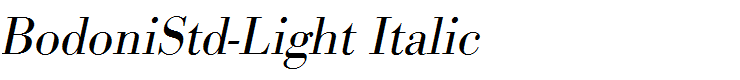 BodoniStd-Light Italic