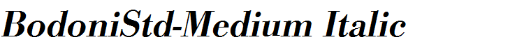 BodoniStd-Medium Italic