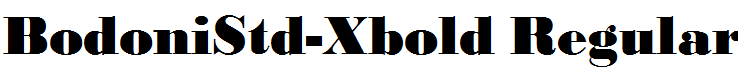 BodoniStd-Xbold Regular