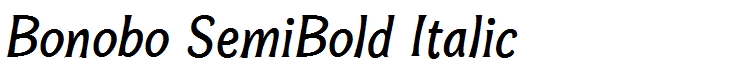 Bonobo SemiBold Italic