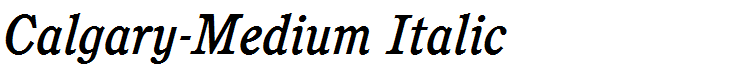 Calgary-Medium Italic