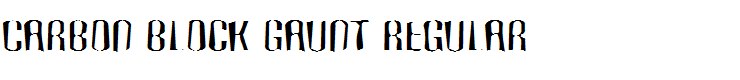 Carbon Block Gaunt Regular