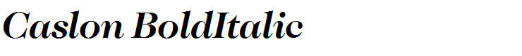 Caslon BoldItalic