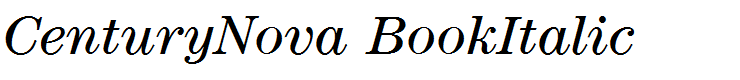 CenturyNova BookItalic