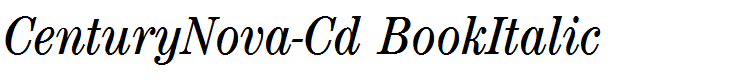 CenturyNova-Cd BookItalic