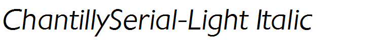 ChantillySerial-Light Italic