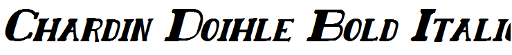 Chardin Doihle Bold Italic Bold Italic