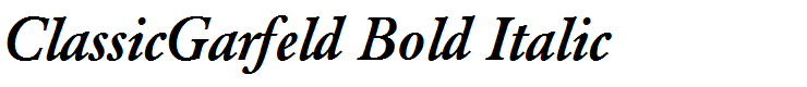 ClassicGarfeld Bold Italic