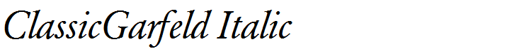 ClassicGarfeld Italic