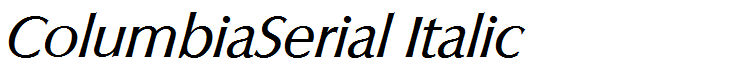 ColumbiaSerial Italic