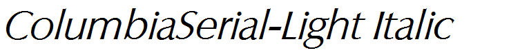 ColumbiaSerial-Light Italic