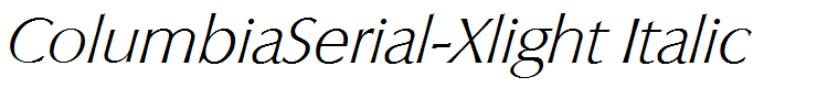 ColumbiaSerial-Xlight Italic