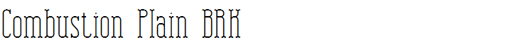Combustion Plain BRK