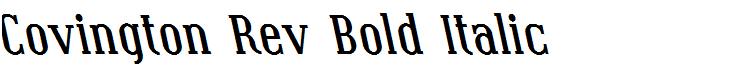 Covington Rev Bold Italic