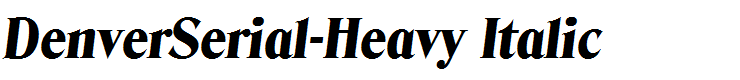 DenverSerial-Heavy Italic