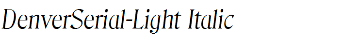 DenverSerial-Light Italic