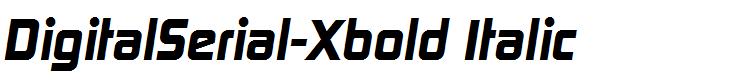 DigitalSerial-Xbold Italic