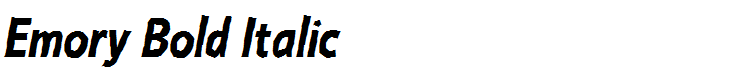 Emory Bold Italic