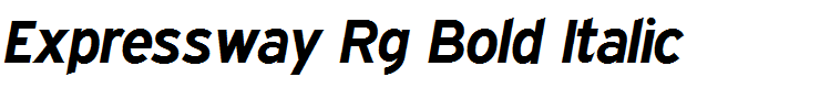 Expressway Rg Bold Italic