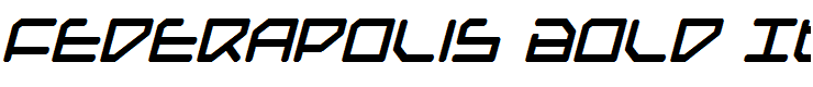 Federapolis Bold Italic Bold Italic