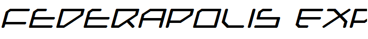 Federapolis Expanded Italic Expanded Italic