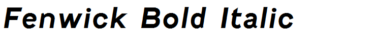 Fenwick Bold Italic