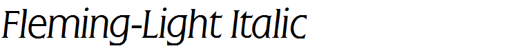 Fleming-Light Italic