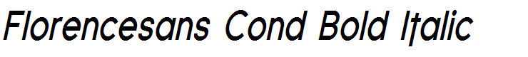 Florencesans Cond Bold Italic