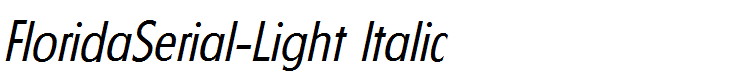 FloridaSerial-Light Italic