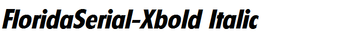 FloridaSerial-Xbold Italic