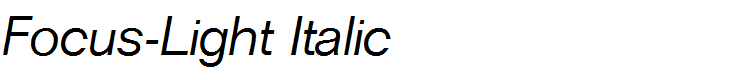 Focus-Light Italic