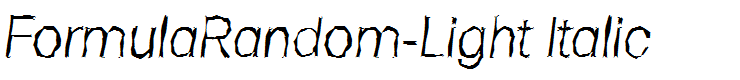 FormulaRandom-Light Italic