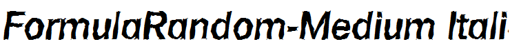 FormulaRandom-Medium Italic