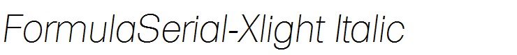 FormulaSerial-Xlight Italic