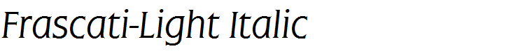 Frascati-Light Italic