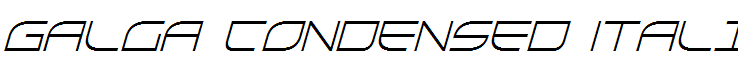 Galga Condensed Italic Condensed Italic