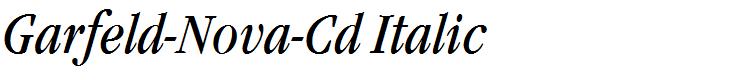 Garfeld-Nova-Cd Italic